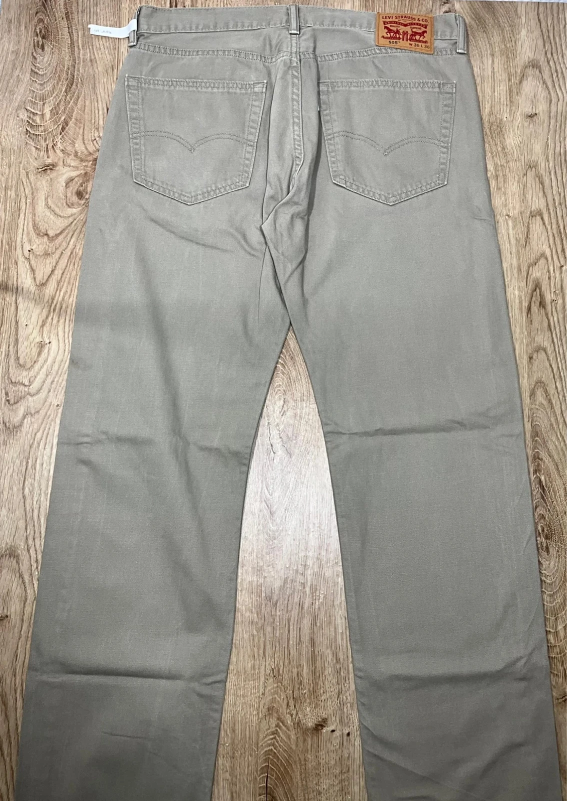Jean Levi’s Homme 505 Straight W36 L36 Vintage 100% Coton Kaki  Lvh 114 – photo 8